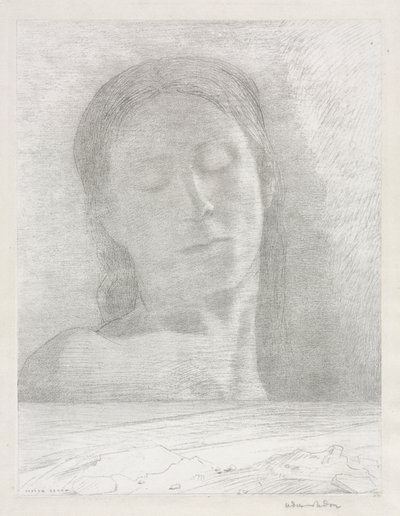Zamknięte oczy autorstwa Odilon Redon