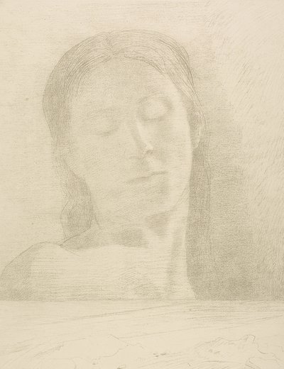 Zamknięte oczy autorstwa Odilon Redon