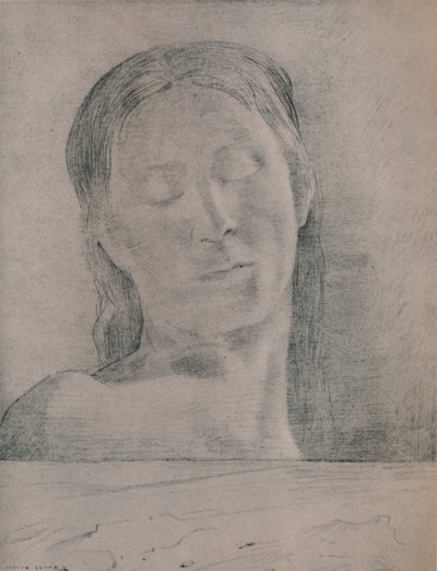 Zamknięte oczy, c.1890, 1946 autorstwa Odilon Redon