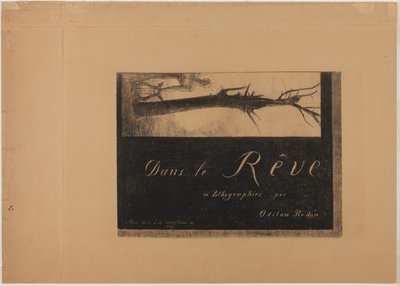 Okładka-frontispiece, z In Dreams autorstwa Odilon Redon