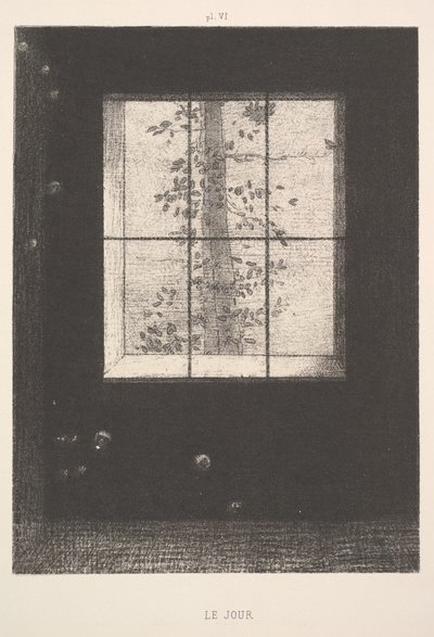 Day Le Jour, z serii Dreams Songes, płyta VI, 1891. autorstwa Odilon Redon