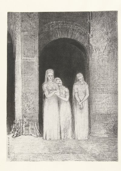 Kapłanki były na straży Kapłanki czekały La Nuit (tytuł serii) Noc (tytuł serialu) autorstwa Odilon Redon