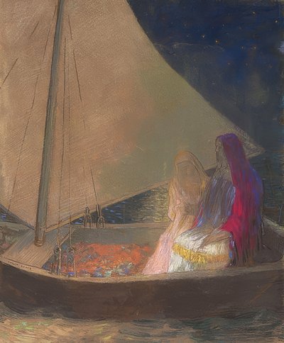 Barka. Około 1902 r. autorstwa Odilon Redon
