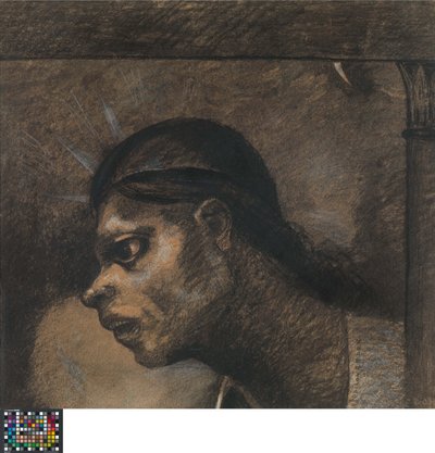 Holenderski: Człowiek z ludu. Rysunek do ilustracji w Le Juré autorstwa Edmonda Picarda autorstwa Odilon Redon