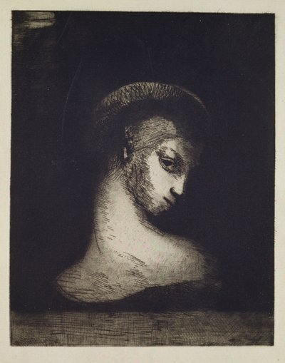 Głowa kobiety autorstwa Odilon Redon