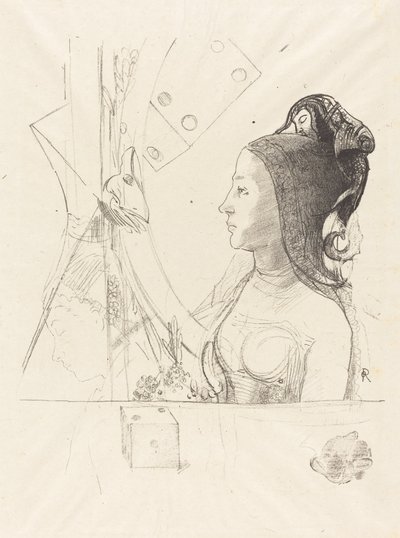 Profil kobiety autorstwa Odilon Redon