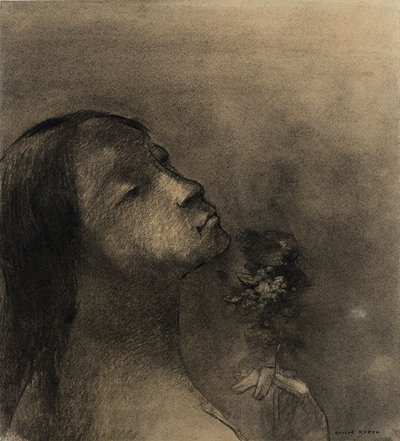 Kwiat zła autorstwa Odilon Redon