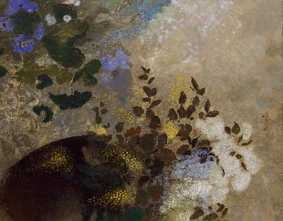 Kwiaty w czarnym wazonie, ok. 1909-10 autorstwa Odilon Redon