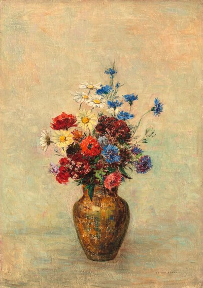 Kwiaty w wazonie, ok. 1910. autorstwa Odilon Redon