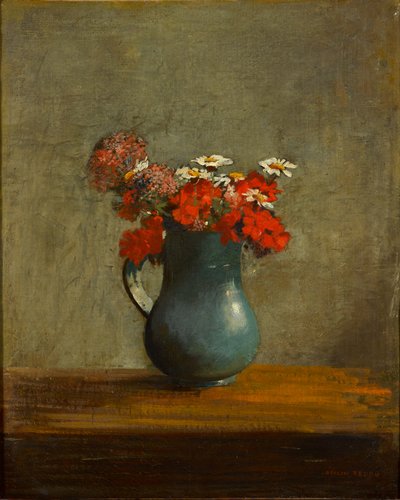 Kwiaty w wazonie autorstwa Odilon Redon