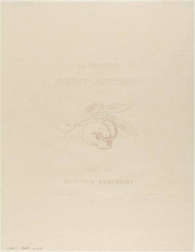 Frontyspis/Tytuł dla Tentation de St. Antoine autorstwa Odilon Redon