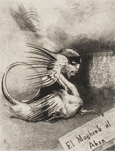 Frontyspis dla El Moghreb al Aksa autorstwa Edmonda Picarda autorstwa Odilon Redon