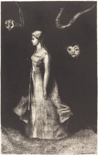 Nawiedzenie (obsesja) autorstwa Odilon Redon
