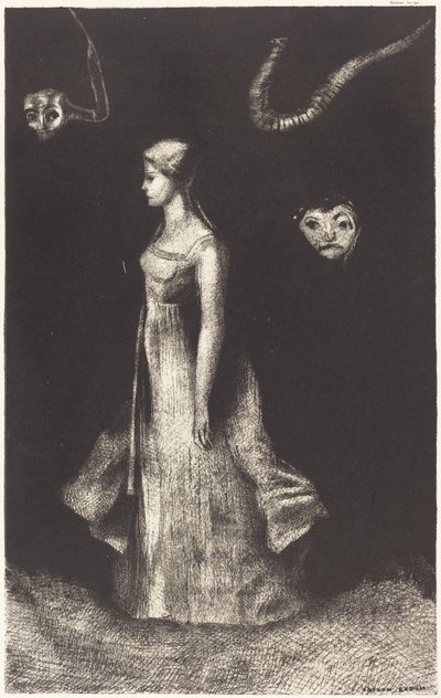 Natręctwo (Obsesja) autorstwa Odilon Redon