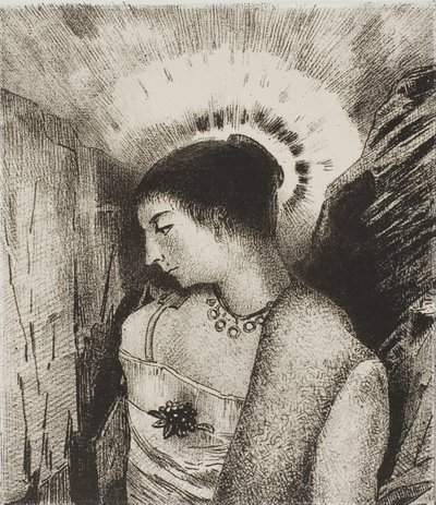 Oto Dobra Bogini, Idejska Matka Gór, płyta 15 z 24 autorstwa Odilon Redon