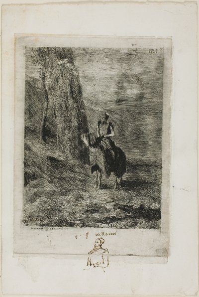 Czekający jeździec autorstwa Odilon Redon