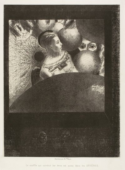 In the Spheres (The Breath Który Leads Living Creatures jest również w Spheres), płyta piąta z To Edgar Poe autorstwa Odilon Redon