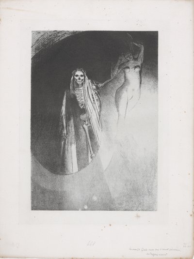 Śmierć: „To ja sprawiam, że jesteś poważny;…” autorstwa Odilon Redon