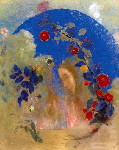 Profil pod łukiem - Odilon Redon (1840-1916). Pastel na papierze, ok. 1905. Wymiary: 67,6 x 53,8 cm. Prywatna kolekcja autorstwa Odilon Redon