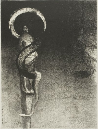 Wąż-Aureola autorstwa Odilon Redon