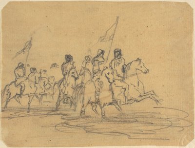 Szkic do pierwszej akwaforty Redona, Ford (M. 2) autorstwa Odilon Redon