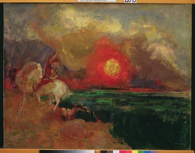Św. Jerzy i smok autorstwa Odilon Redon