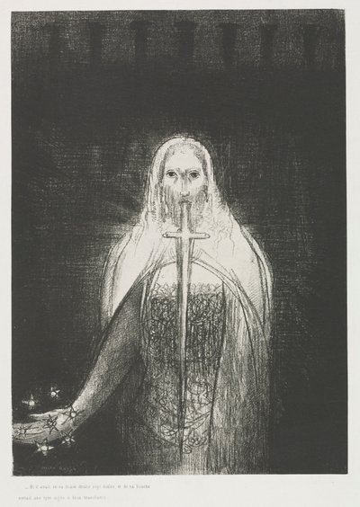 Apokalipsa św. Jana: I miał w swojej prawej ręce siedem gwiazd…, 1899. autorstwa Odilon Redon