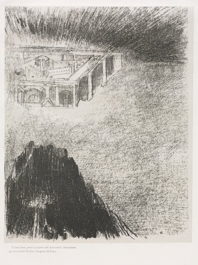 Apokalipsa św. Jana: I ja Jan ujrzałem Święte Miasto w Nowej Jerozolimie, 1899. autorstwa Odilon Redon
