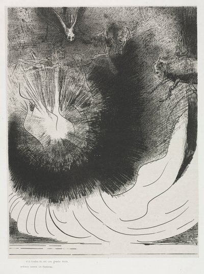 Apokalipsa św. Jana: I spadła z nieba wielka gwiazda, płonąc..., 1899. autorstwa Odilon Redon