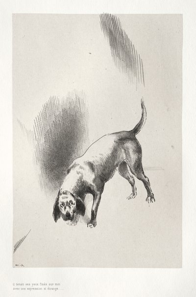 Nawiedzony dom: utkwił we mnie oczy z tak dziwnym wyglądem, 1896. autorstwa Odilon Redon