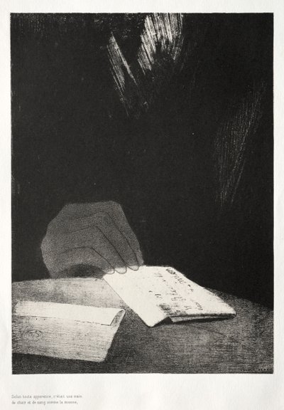 Nawiedzony dom: to była ręka, pozornie tak dużo ciała i krwi jak moja, 1896. autorstwa Odilon Redon