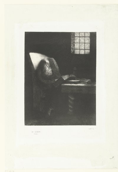 Czytelnik, 1892 (druk) autorstwa Odilon Redon