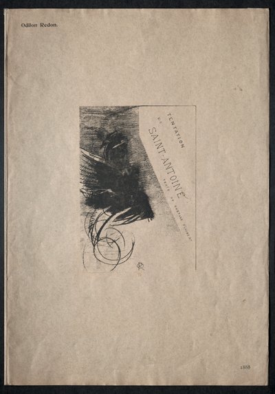 Kuszenie św. Antoniego Pierwsza seria: Okładka, 1888. autorstwa Odilon Redon