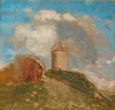 Wiatrak, ok.1880 autorstwa Odilon Redon