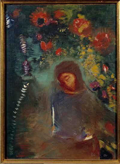 Obraz modlitewny Odilona Redona (1840-1916) 1893 Nd. 0,32x0,24 m Bordeaux, Musee des Beaux Arts autorstwa Odilon Redon