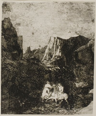 Dwóch małych jeźdźców autorstwa Odilon Redon