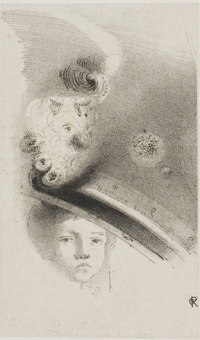 Untitled Trial Lithograph   1283379   pl       polish Successfully Translated  Original: Portraits of Mademoiselle de Blois and Mademoiselle de Nantes served by their black servant”””. Mademoiselle de Blois (1677-1749), future wife of Louis de Bourbon, Mad autorstwa Odilon Redon