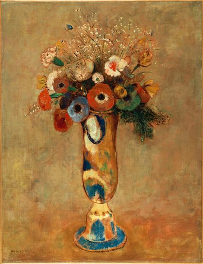 Wazon z kwiatami, 1912 autorstwa Odilon Redon
