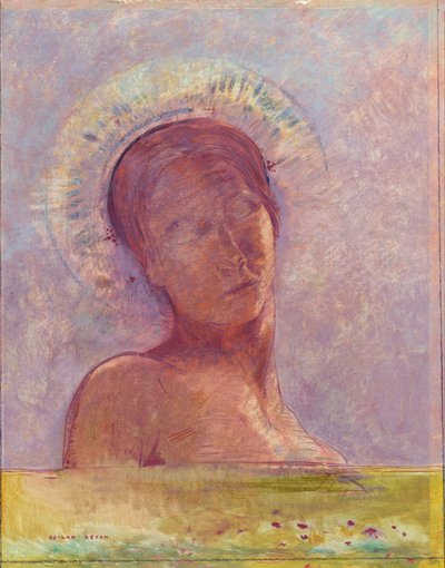 Zamknięte oczy - obraz Odilona Redona autorstwa Odilon Redon