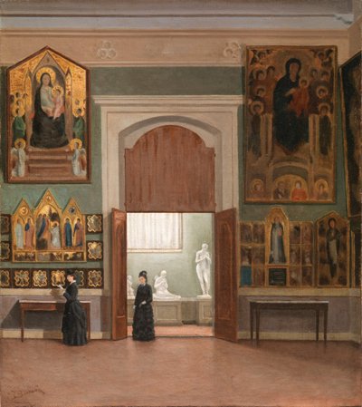 W Galerii Accademia autorstwa Odoardo Borrani autorstwa Odoardo Borrani