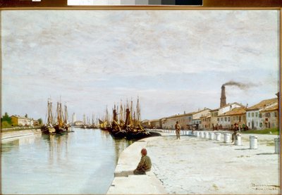 Marina w Rimini (olej na płótnie) autorstwa Odoardo Borrani