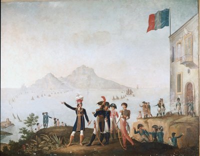 Król Neapolu nakazuje zdobycie miasta w sierpniu 1808 r. i towarzyszy mu od Massa Lubrense autorstwa Odoardo Fischetti