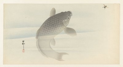 karp i mucha autorstwa Ohara Koson