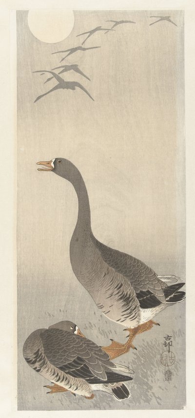 Dwie całości autorstwa Ohara Koson