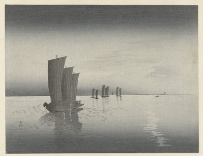 łodzie rybackie autorstwa Ohara Koson