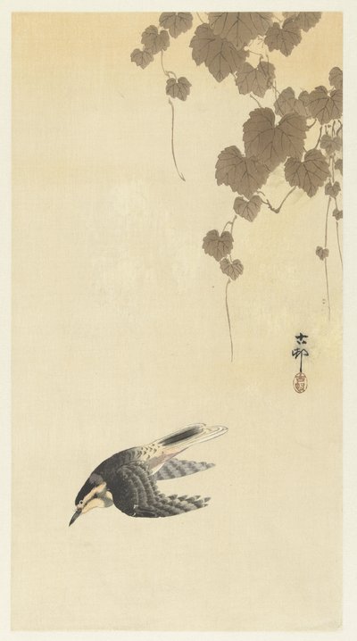 Ptak w locie w dół autorstwa Ohara Koson