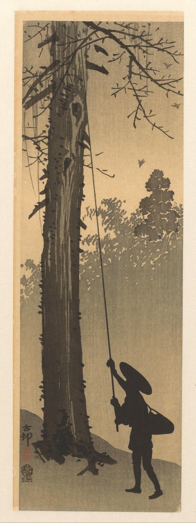 rabuś z ptasich gniazd autorstwa Ohara Koson
