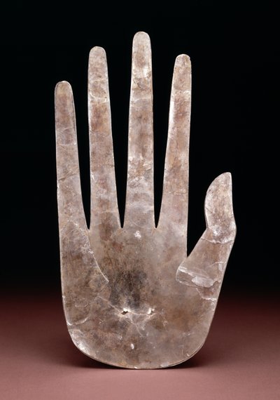 Wycinanka w kształcie dłoni, 200 p.n.e.-400 n.e. (mika) autorstwa Ohio Hopewell culture