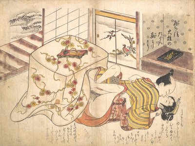 Scena w sypialni, ca. 1739, ok. 1739 r. 1739. autorstwa Okumura Masanobu