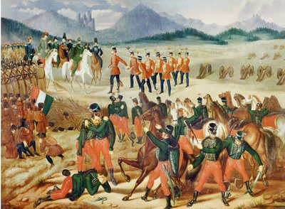 Klęska węgierskich buntowników pod Vilgos 13 sierpnia 1849, 1850 autorstwa Olajfestmenye Klinovszki